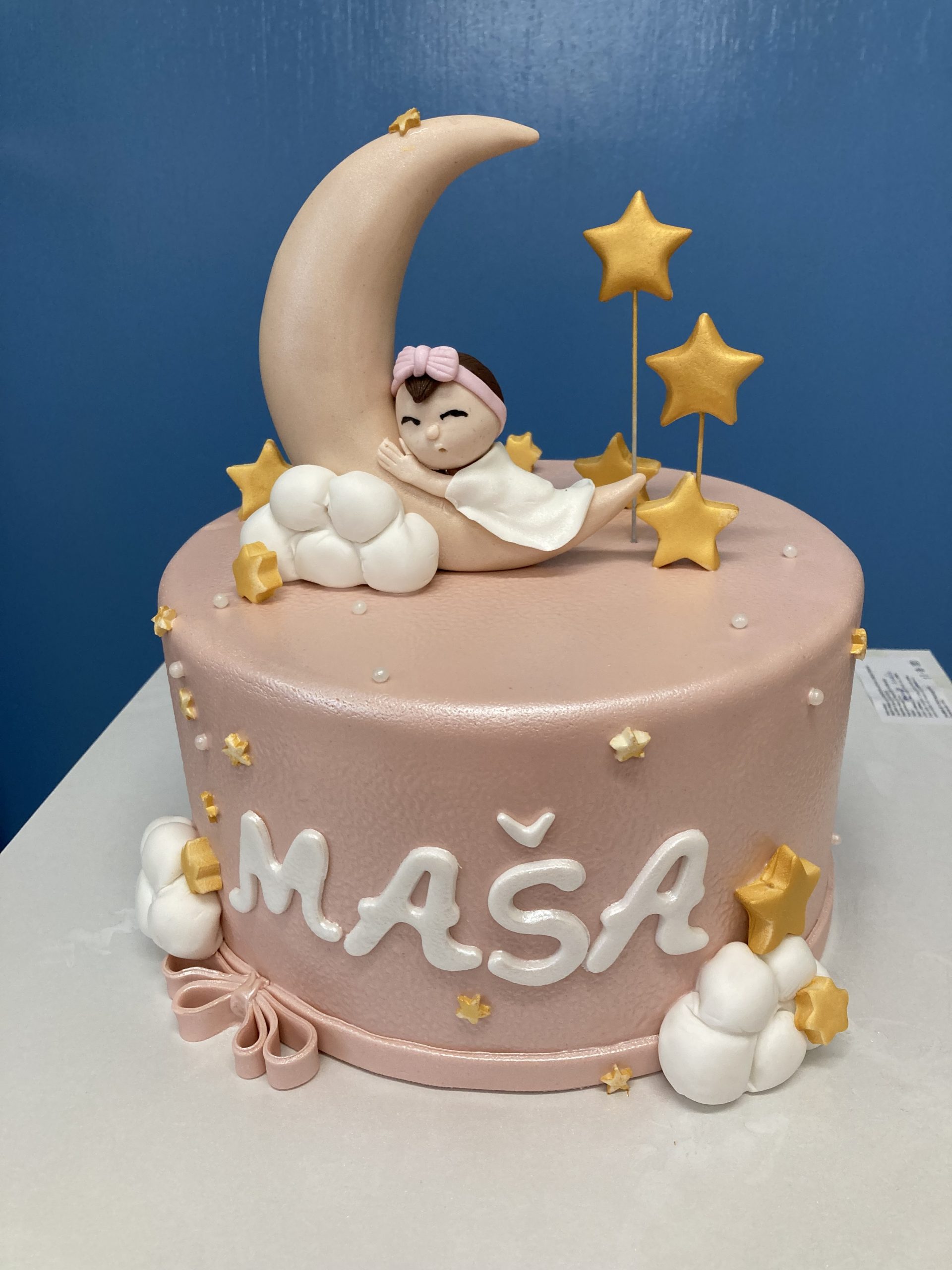 Torta za krštenje beba, mjesec i zvijezde (601)