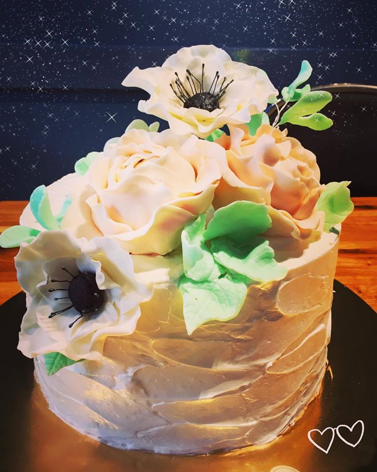 Svadbena torta sa cvijećem, mala (306)