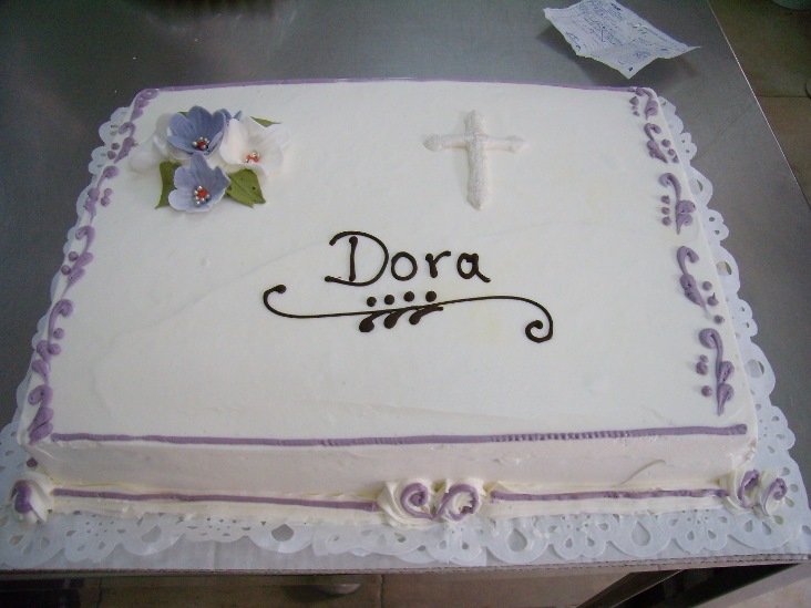 Torta za pričest , križić i lila dizajn 2 (573)