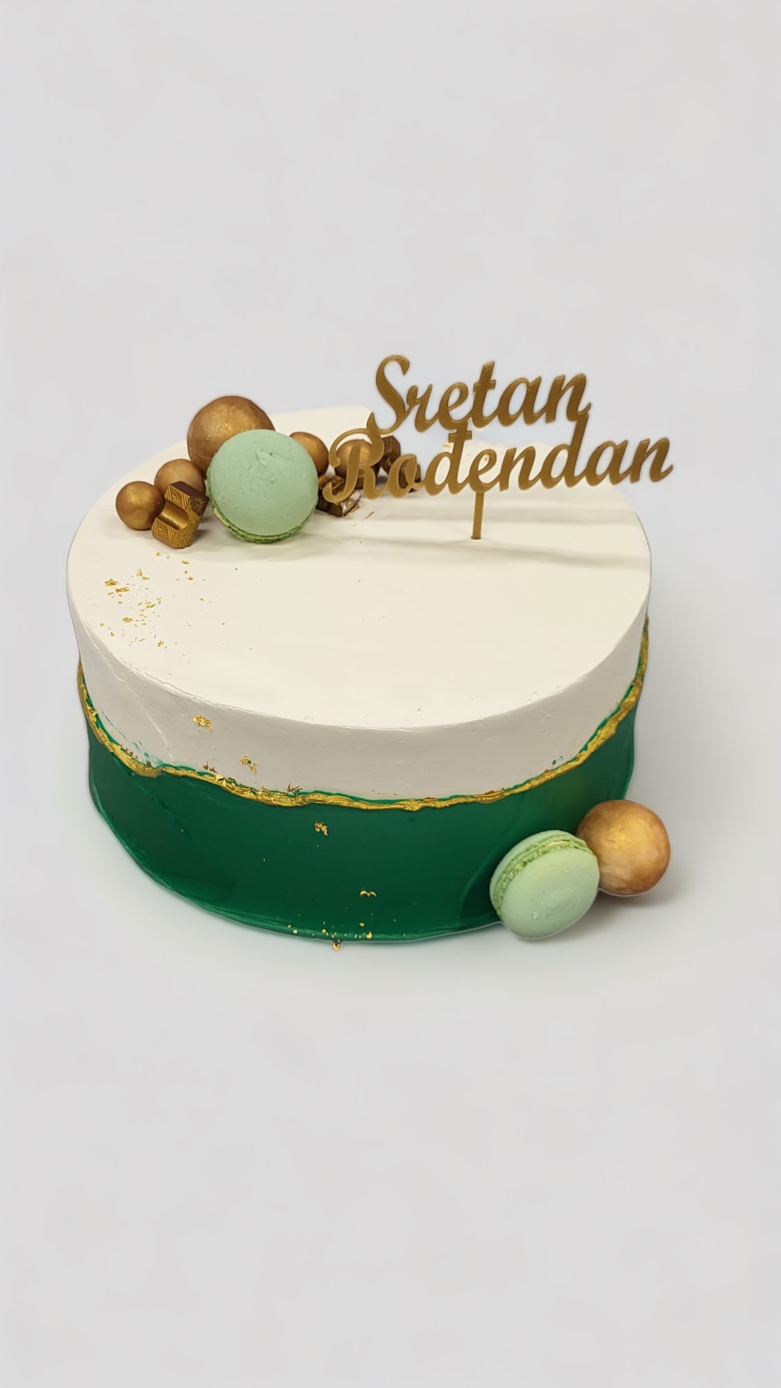 Torta elegantna, zeleno zlatna (78)