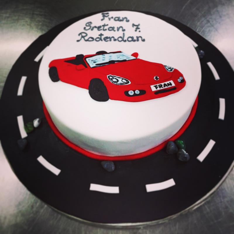Torta auto, crveni (215)
