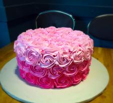 Svadbena torta, roza ombre (364)