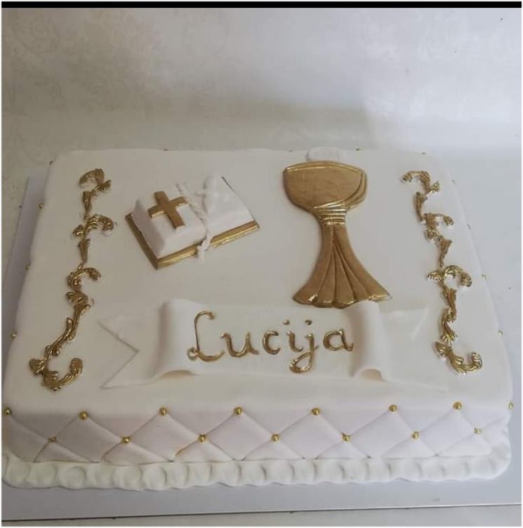 Torte za pričest sa zlatnim kaležom (505)