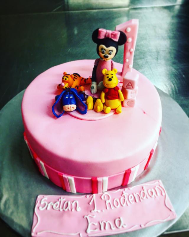 Torta mini mouse, winni pooh, tiger (207)