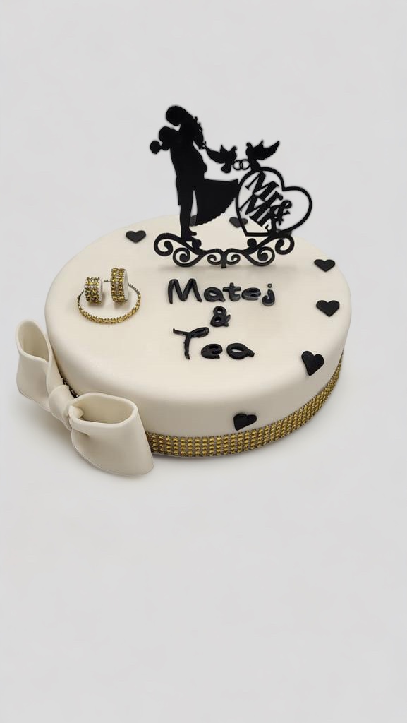 Torta sa prstenima, cake with weding rings 45