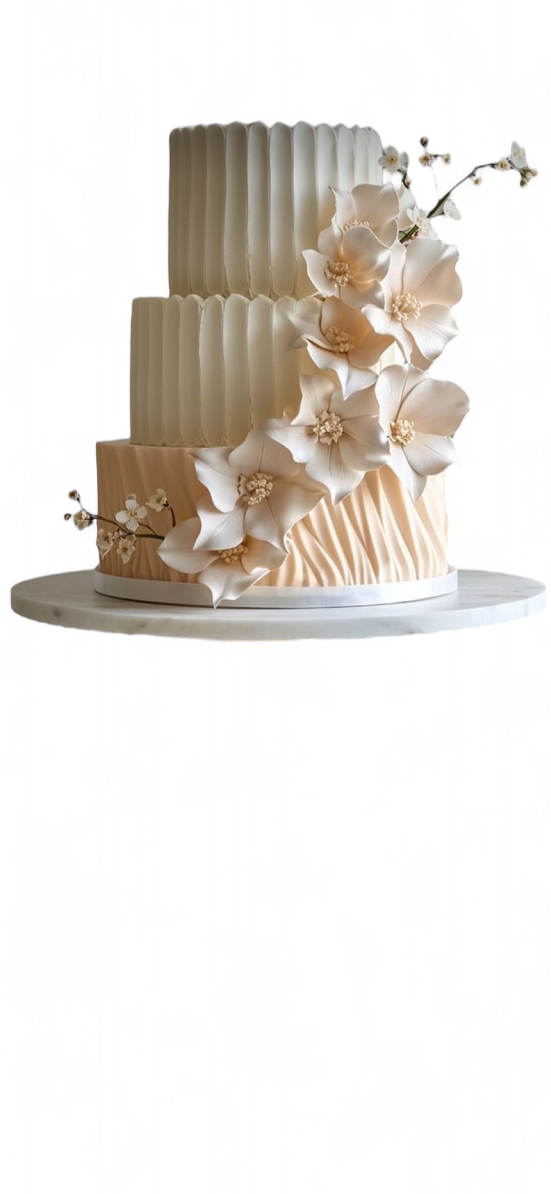 Elegantna torta vjenčanje , breskva (204)