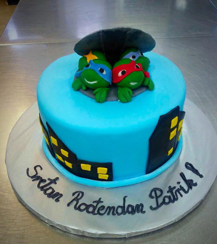 Torta ninđa kornjače, grad, ninja turtles,city (297)