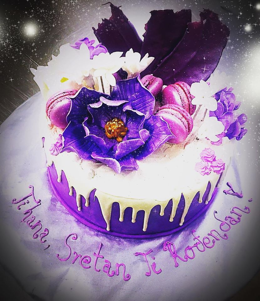 Torta ljubičasto/lila cvijeće (15)