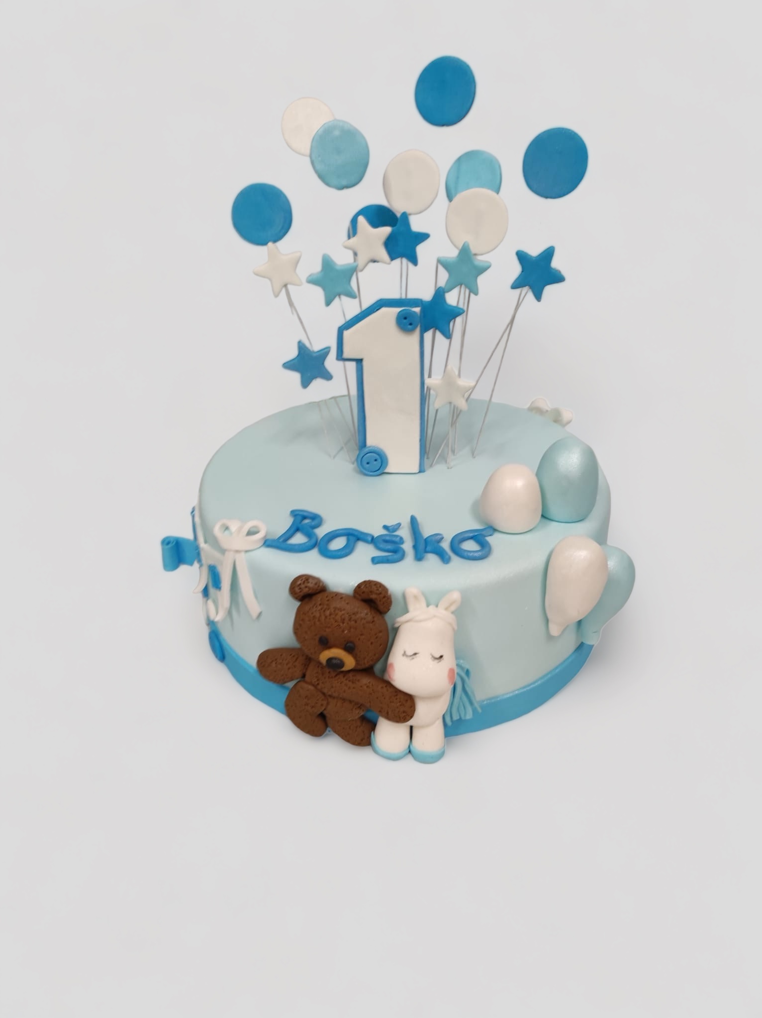 Bear,bunny , stars cake (medvjedić i zeko torta) (07)