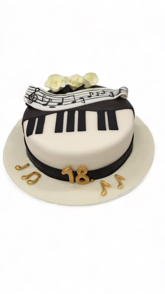 Note, klavir , piano, notes cake (31)
