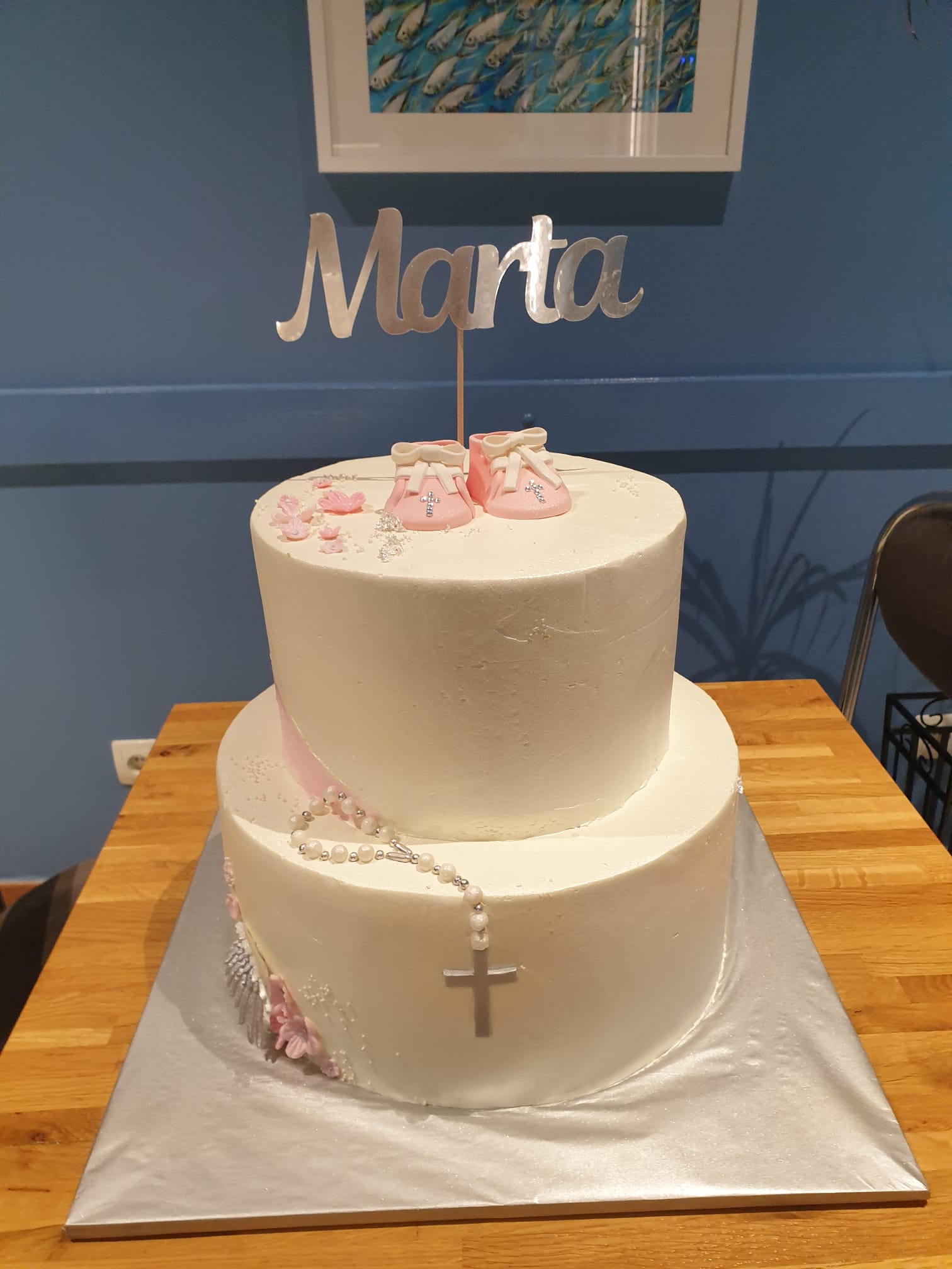 Torta za krštenje, cipelice i krunica (609)