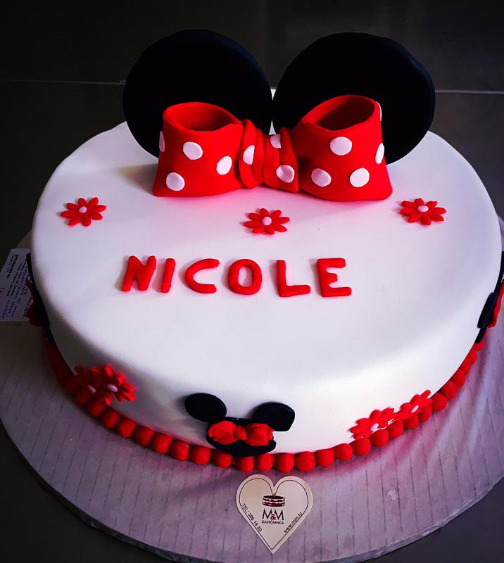 Torta mini mouse, mašna, crvena , red (272)