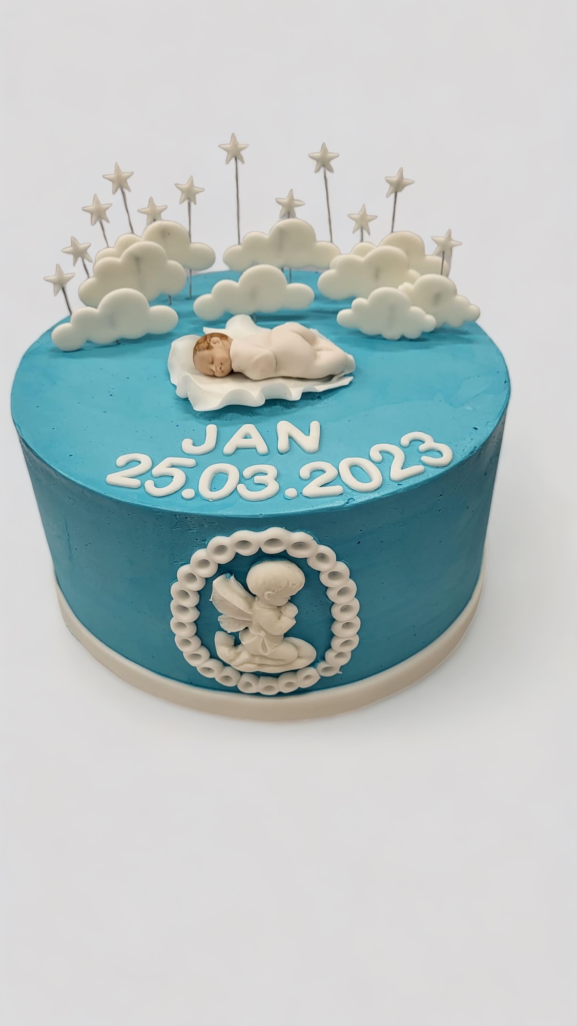 Torta sa anđelom i oblacima (cake with angel), christening cake (73)