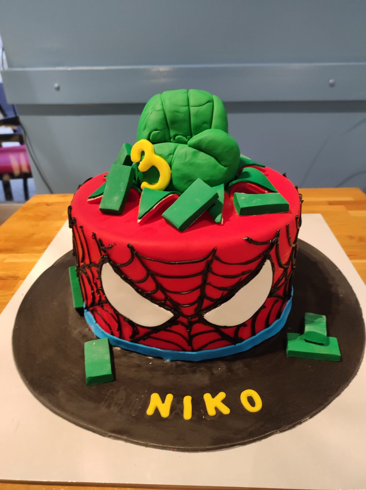 Marvel torta Hulk, Spiderman (720)