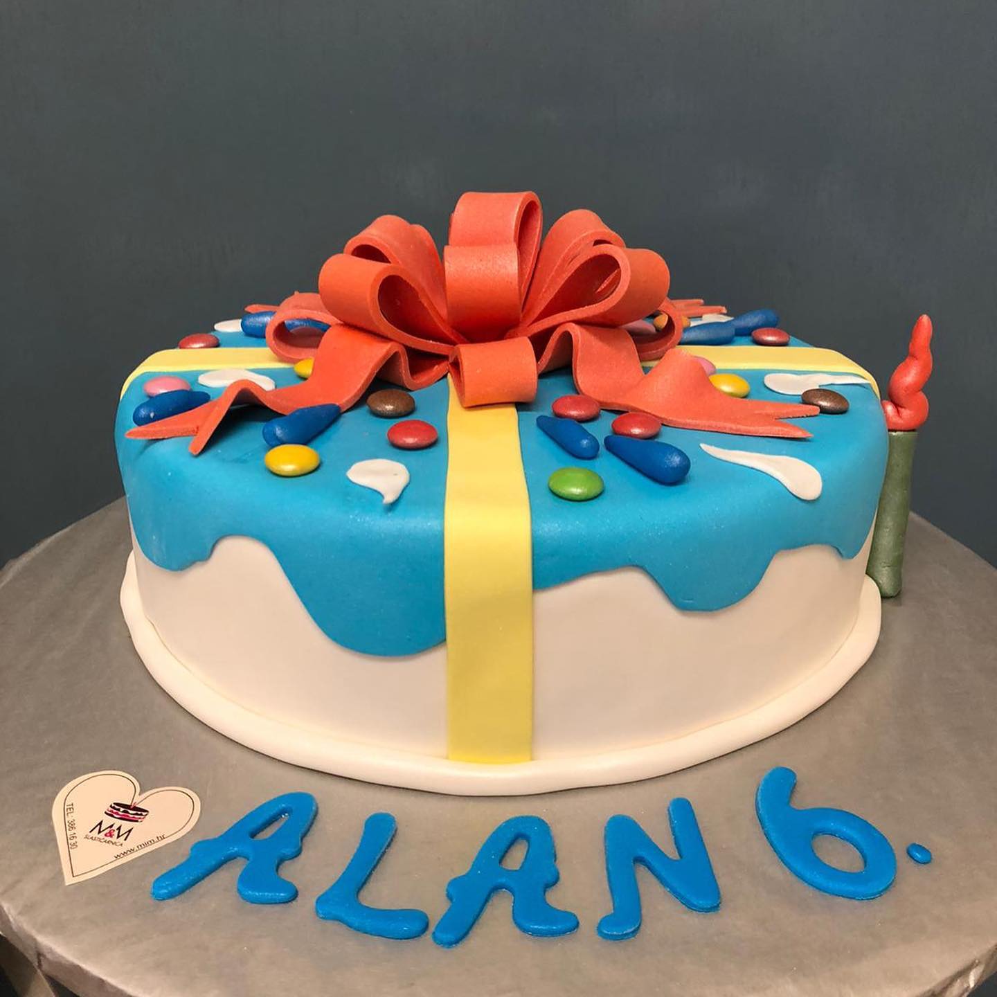 Torta poklon, plavi (84)