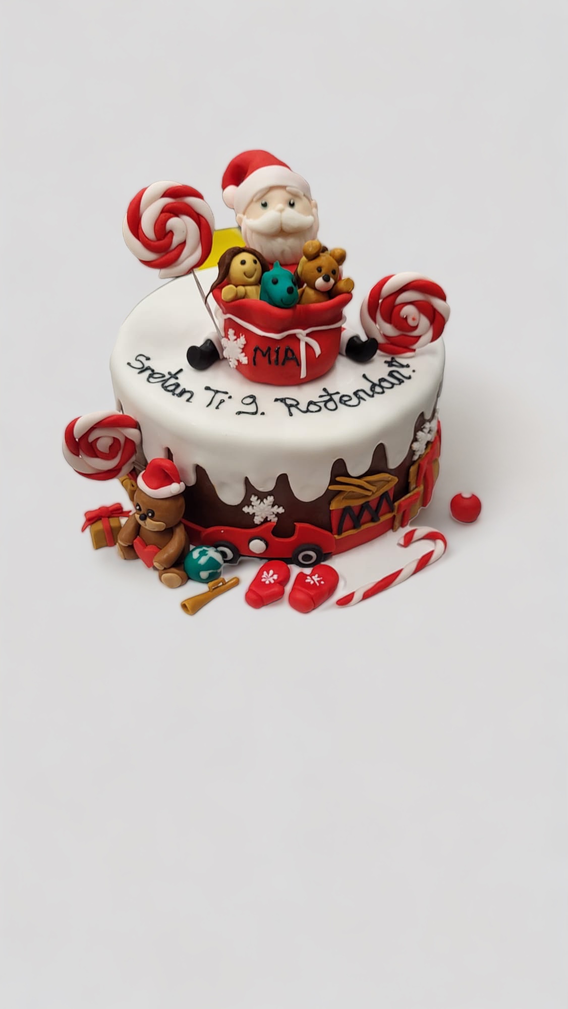 Torta djed Božićnjak, pokloni, santa claus cake (132)