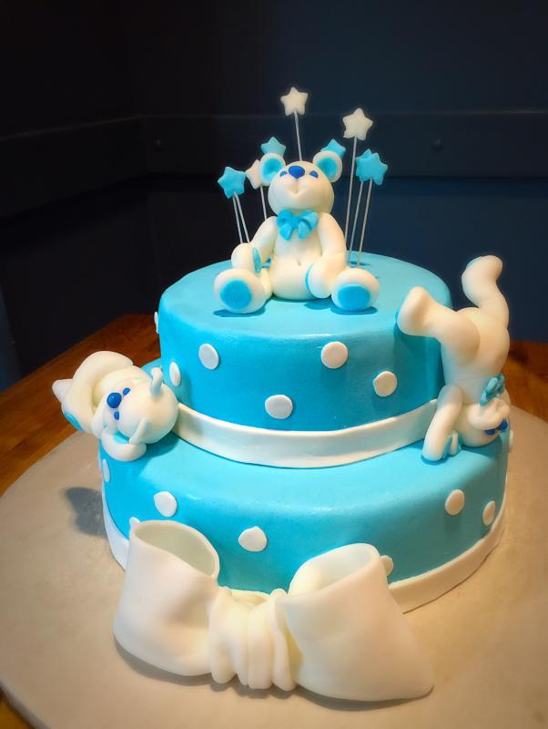 Torta sa medekima, plavo, bijelo, rođendan (253)