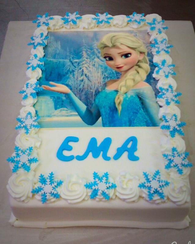Torta Frozen, Elza, pahuljice 8 (254)