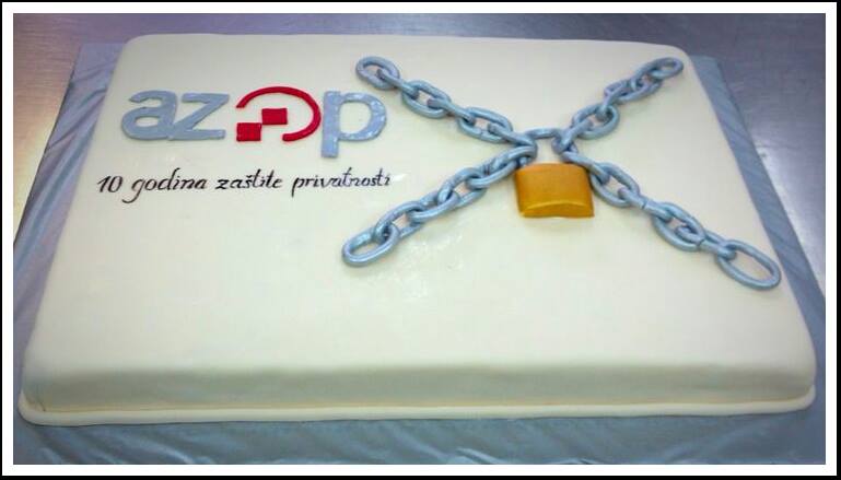 Torta za AZOP- Agencija za zaštitu osobnih podataka