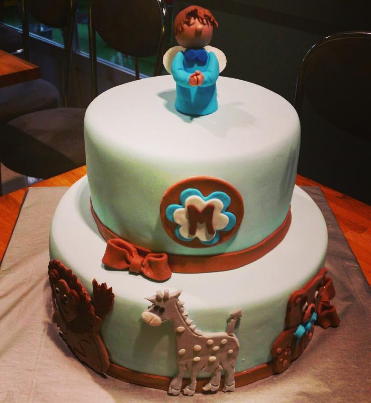 Torta sa životinjicama, žirafa. lav, slon (200)