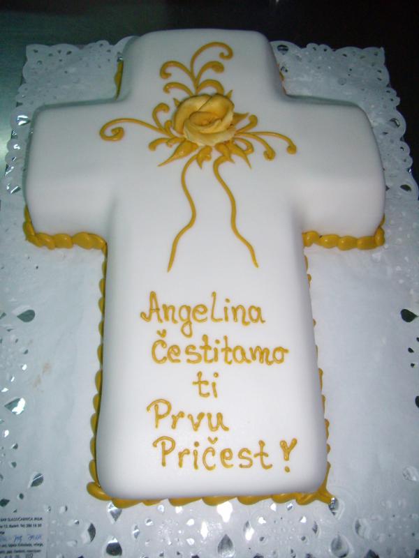 Torta za pričest u obliku križa (578)